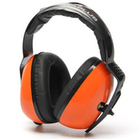 代尔塔 隔音耳罩 防噪音睡眠用 抗噪 工业学习降噪防干扰 睡觉耳机 舒适型 103006 橙色