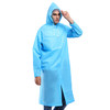 伊娃之恋 单人雨衣成人户外徒步男女式长款带帽防水雨披 旅游透明时尚雨衣套装 蓝色