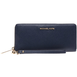 MICHAEL KORS 迈克·科尔斯 MK女包 JET SET TRAVEL系列海军蓝十字纹牛皮手拿包 32S5GTVE9L ADMIRAL *3件