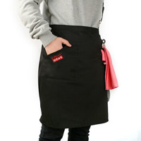 烧烤世家 围裙 侧边口袋设计 厨房厨师纯棉半身围裙