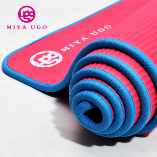 弥雅 瑜伽垫女 防滑健身垫 多彩撞色系列 1800*66*10mm 西瓜红蓝边