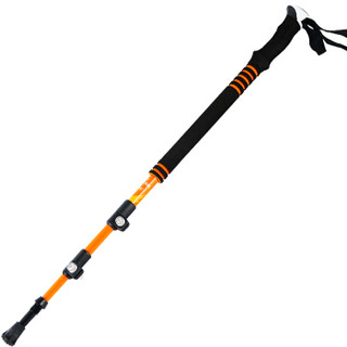 埃尔蒙特ALPINT MOUNTAIN 户外登山杖徒步手杖拐杖轻伸缩三节 碳素碳纤维外锁加长手柄610-206 橙色
