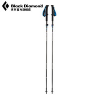 Black Diamond/黑钻/BD 户外耐磨轻便碳素可调节折叠徒步杖Z杖 112176 一对装 黑色 140(120-140cm)