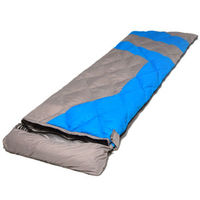 狼行者 成人保暖冬季睡袋 可拼接露营信封羽绒睡袋 户外加厚睡袋 G400蓝色