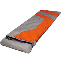 狼行者 成人保暖冬季睡袋 可拼接露营信封羽绒睡袋 户外加厚睡袋 G400橙色