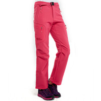 ALPINT MOUNTAIN  户外软壳冲锋裤男女款防风保暖软壳裤 620-010 玫红 M