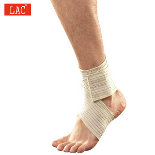 LAC护踝扭伤防护 弹性绷带脚腕护踝 护脚踝篮球运动护具 均码单只装 肤色