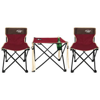沃特曼Whotman户外折叠桌椅套装野餐烧烤桌椅套装便携式宣传桌椅三件套WT2260