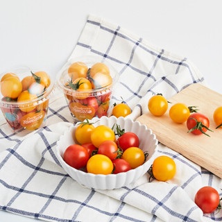 枝纯糖果番茄 串收粒采西红柿 红黄采收双杯装 320g 新鲜水果