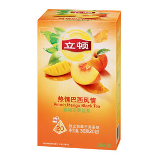 立顿Lipton 独立三角袋泡热情巴西风情蜜桃芒果红茶包 1.8g*20 茶叶