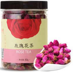 八享时玫瑰花茶80g 花草茶 干玫瑰 自营茶叶 *3件