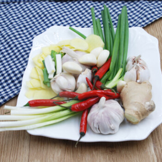 绿鲜知 葱姜蒜椒组合(香葱 大蒜 生姜 小米椒) 约300g 火锅食材 新鲜