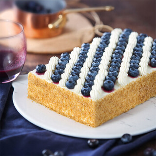 MCAKE蓝莓千层拿破仑创意生日蛋糕水果生日宴会节日蛋糕 1磅 同城配送
