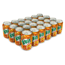 美年达 Mirinda 橙味 汽水碳酸饮料 330ml*24罐 整箱装 百事可乐公司出品 新老包装随机发货 *2件