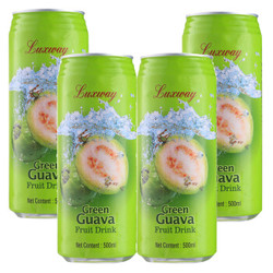 马来西亚进口 乐卡斯（Luxway） 番石榴汁饮料 番石榴果汁 500ml*4（四罐装） *8件