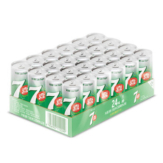 7喜可乐 七喜7up 低糖柠檬味 汽水 细长罐 碳酸饮料整箱 330ml*24听 百事出品 *3件