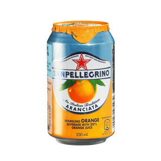 S.Pellegrino 圣培露 甜橙果汁饮料 (330ml*6罐、橙味)
