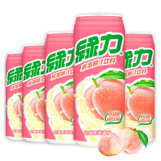 绿力 水蜜桃果汁饮料 (490ml*24罐、桃子味)