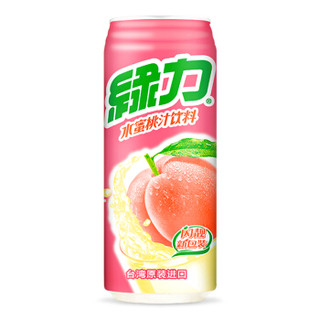 绿力 水蜜桃果汁饮料 (490ml*24罐、桃子味)