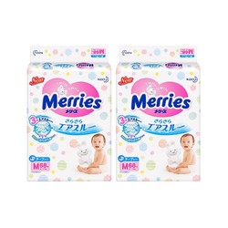Merries 妙而舒 花王Merries纸尿裤M68片*2包 增量装 (6-11kg）