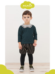 moimoln童装男宝宝时尚两件套男童舒适长袖T恤休闲长裤秋季套装