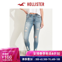 Hollister经典高腰弹力九分牛仔裤 女 211882-3