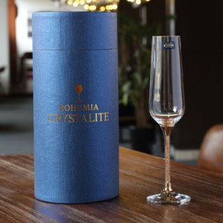 Crystalite Bohemia 波西米亚 杯杆带钻 高脚香槟杯 200ml