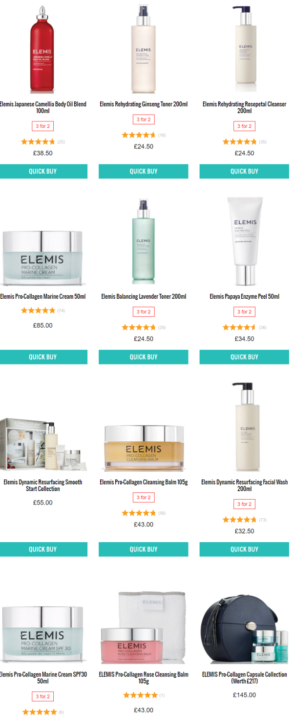 lookfantastic英国网 精选 Elemis 艾丽美 限时闪促个护专场
