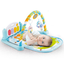 亲多贝 婴儿健身架器脚踏钢琴 宝宝新生儿玩具0-6个月婴幼儿玩具 9968-18大象款 椭圆(绿) 长边73cm