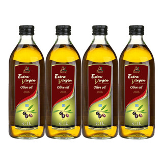 希腊 AGRIC阿格利司 特级初榨橄榄油 1L*4瓶 组合装食用油（新老包装随机发放）