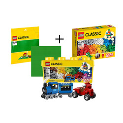  LEGO 乐高 经典创意系列 10696 中号积木盒+10693 经典创意补充装 +＋绿色基板