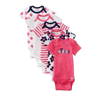 Gerber Childrenswear 婴儿短袖连体衣 5件套 *3件