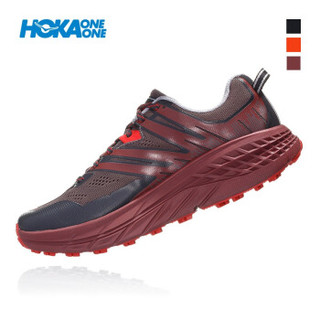 HOKA ONE ONE 1099733-EBLC 飞速羚羊3 男士减震越野跑步鞋 (US 9 /270mm、路面灰 / 波特褐)