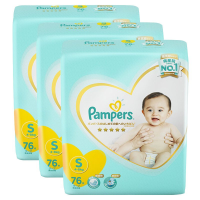 Pampers 帮宝适 一级帮 婴儿纸尿裤 S76片 3包装 *2件