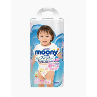 网易考拉黑卡会员：moony 尤妮佳 女宝宝拉拉裤 XL38片 *2件