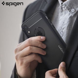 Spigen iPhone 手机壳 (XSMax、碳纤维黑)