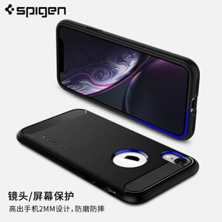 Spigen iPhone 手机壳 (XR、碳纤维黑)