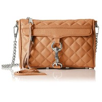 REBECCA MINKOFF Quilted mini MAC 女款真皮斜挎包