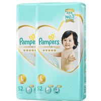 Pampers 帮宝适 一级帮系列 婴儿纸尿裤  L52片*2包装 *2件