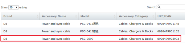 D8 PSC-0599 苹果 MFi认证数据线 1M