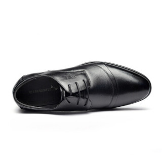 红蜻蜓 （RED DRAGONFLY） 舒适系带商务休闲男士皮鞋 WTA62851/52 黑色 43