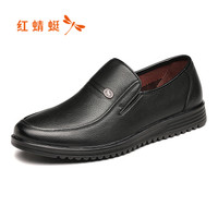 红蜻蜓 （RED DRAGONFLY ) 时尚舒适大众商务平底皮鞋 WEA81301 黑色 42