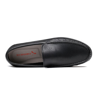 红蜻蜓 （RED DRAGONFLY ）舒适大众平底休闲男鞋皮鞋 WTA81311 黑色 40