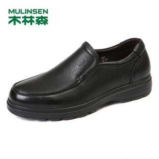 MULINSEN 木林森  SL87141 简约套脚商务休闲男皮鞋