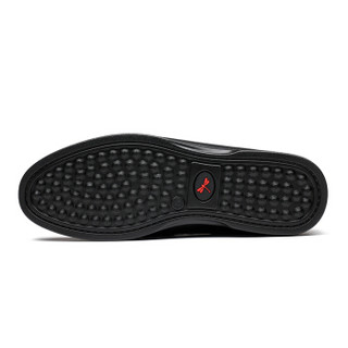 红蜻蜓 （RED DRAGONFLY ）舒适大众平底休闲男鞋皮鞋 WTA81311 黑色 43