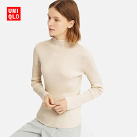 女装 混纺罗纹高领针织衫(长袖) 413620 优衣库UNIQLO