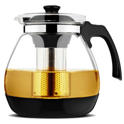 金熊 1.2L大容量耐热玻璃茶壶茶具飘逸壶不锈钢滤网胆茶道壶 JT107-2 *9件