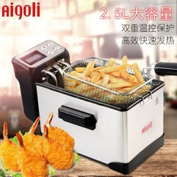 艾格丽（Aigoli）电炸锅小型商用多用途家用油炸锅2.5L+凑单品