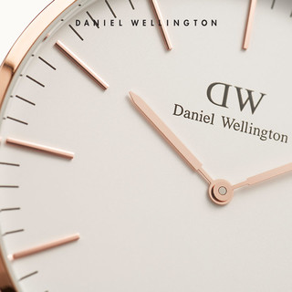 Daniel Wellington  40尼龙+cuff金 男士手表 (圆形、其它、白色)