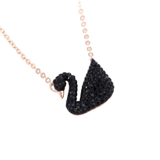 SWAROVSKI 施华洛世奇 Iconic Swan 黑天鹅项链